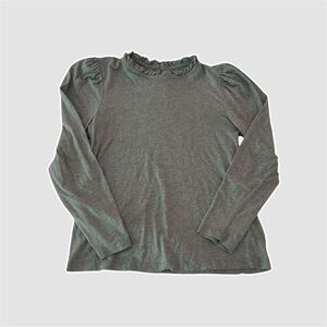 loft outlet long sleeve blouse in green - size xsp